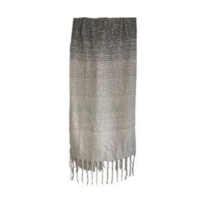 Gray Gradient Over Sized Thick Fuzzy Scarf